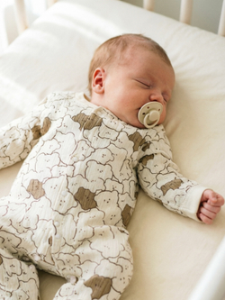 Комбинезон на кнопках Контурные Мишки в рубчик