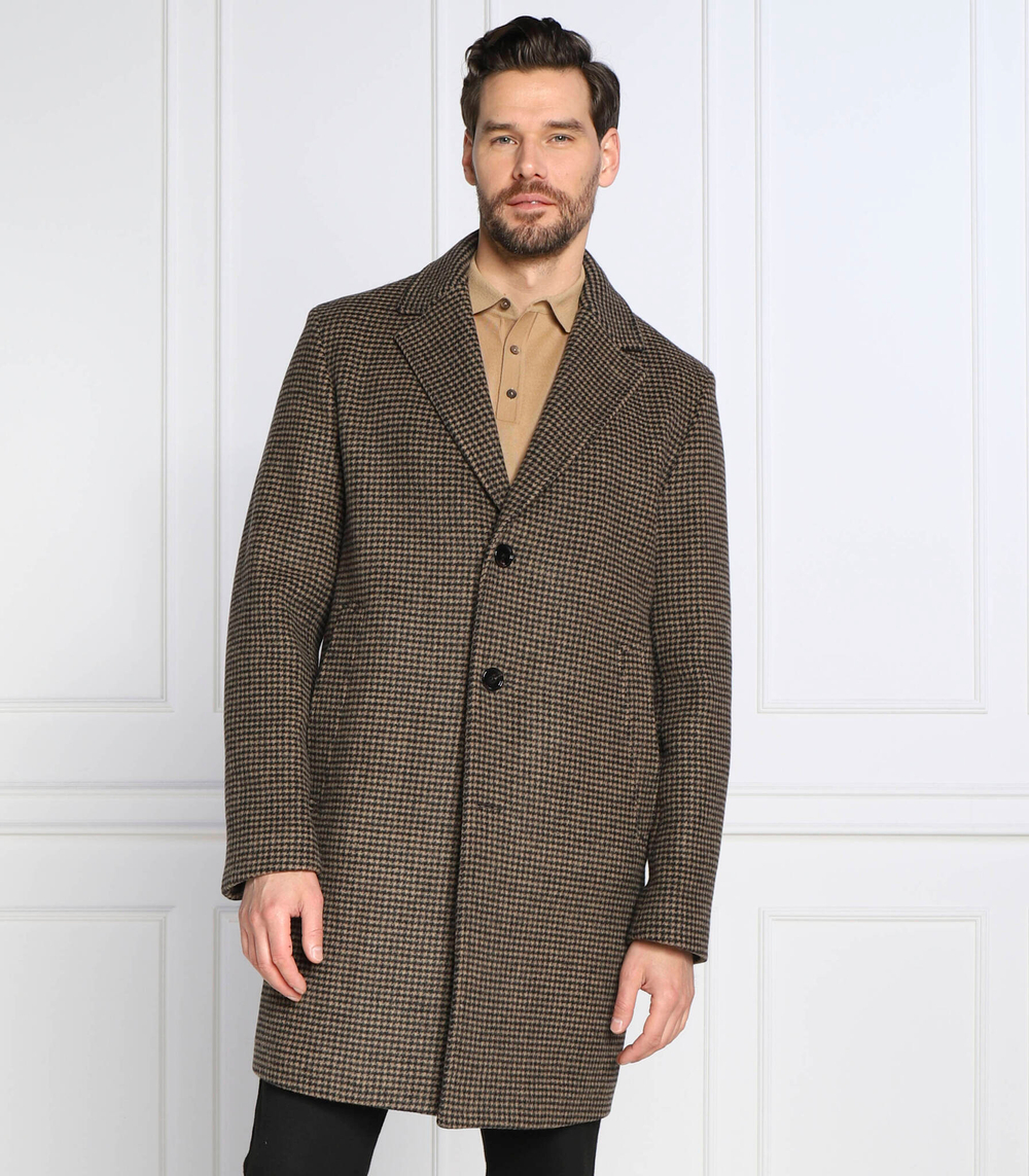 Хлопковое пальто c-cam BOSS BLACK - коричневый(50479495)