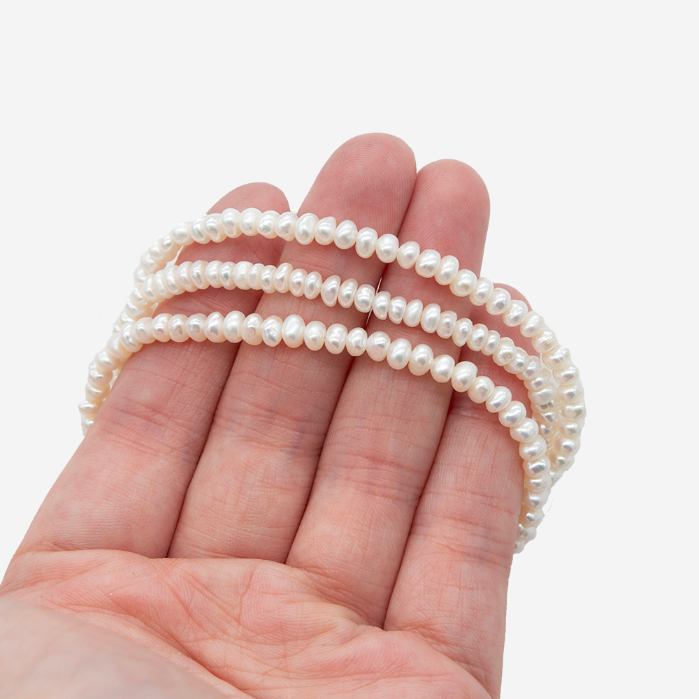 Жемчуг культивированный барочный в форме чипс A+ Grade, 2,5*4мм, белый