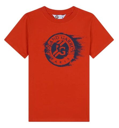 Футболка для мальчика теннисная Roland Garros Scott Logo T-Shirt - Оранжевый