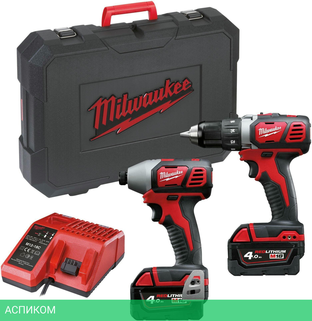 Набор электроинструментов Milwaukee M18 BPP2D-402C (4933447126)