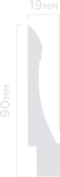 Плинтус HiWood, 90x19 мм