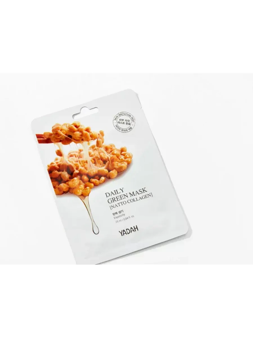 Маска тканевая daily green mask-natto collagen YADAH