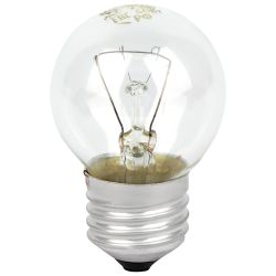 Лампочка ЭРА P45 60Вт Е27 / E27 230В шар прозрачный в гофре