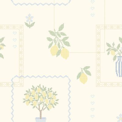 Лимоны, вышивка крестиком