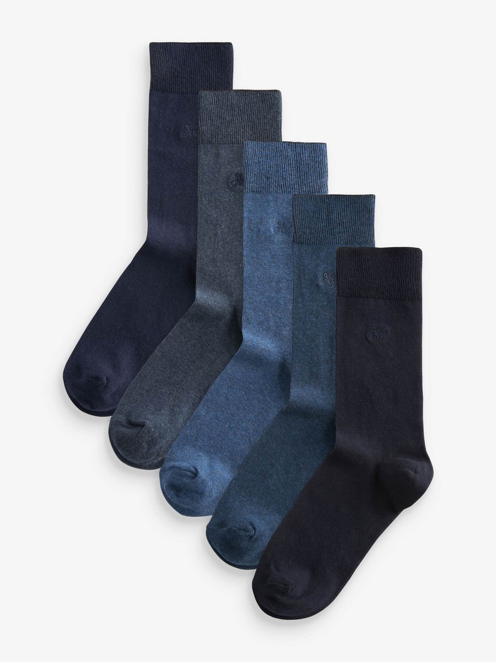 Носки хлопковые для мальчика Next Q61-833, 5 шт., Черный, Синий, Серый
