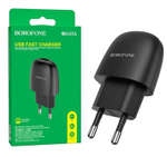 Сетевой адаптер питания BOROFONE BA49A 1USB 2.1A (черный)