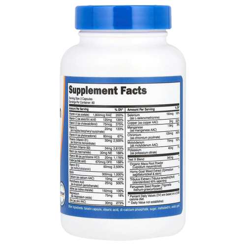 Nutricost, Мультивитамины для мужчин, 120 капсул