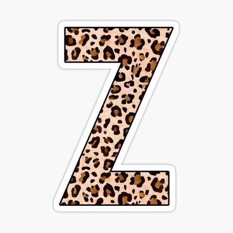 Наклейка Z на футболку леопардовая