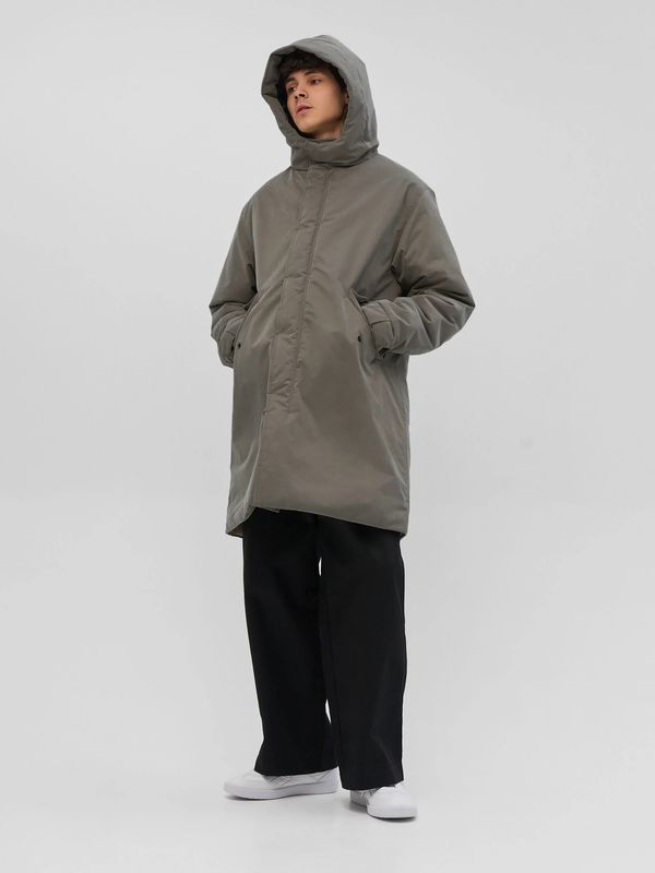 Парка утепленная хаки - фото 1