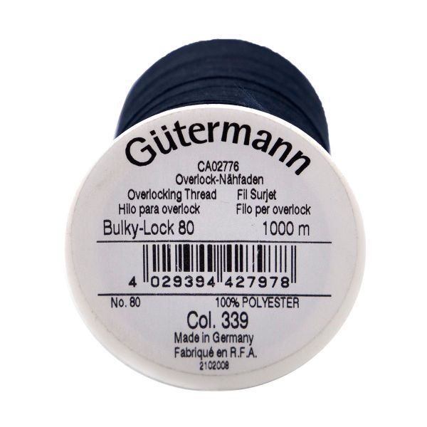 Нить текстурированная Gutermann Bulky-Lock 80 (1000 метров), 5 кат. | 339 т.чернильно-синий