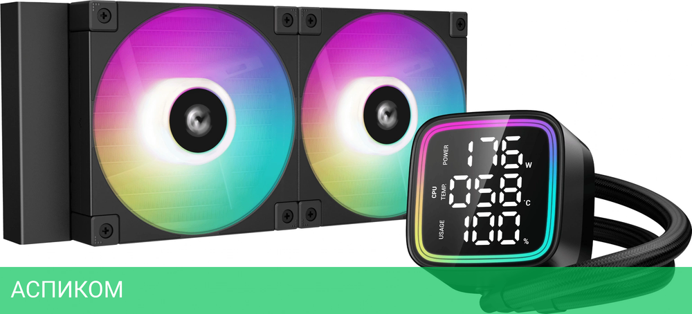 Система жидкостного охлаждения для процессора DeepCool LD240 WH белый (R-LD240-WHDMMN-G-1)