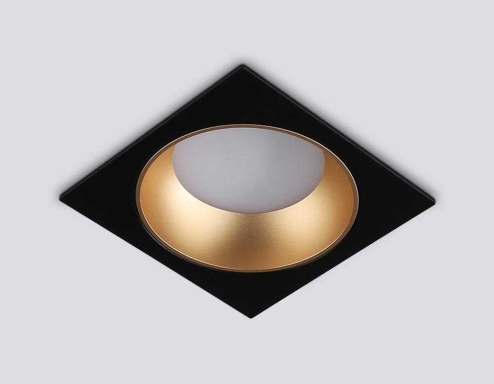 Светильник встраиваемый TN52340 SBK/SGD черный песок/золото песок GX53 max 12W 115*115*25