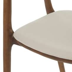 Стул с подлокотниками Esse Soft, орех, бежевая водоотталкивающая обивка