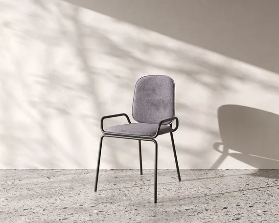 Стул Ror, Double Frame, серая рогожка