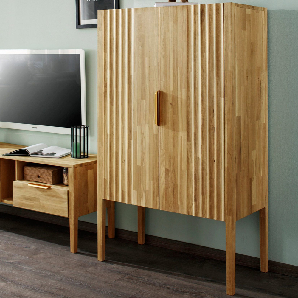 Шкаф для одежды, 90х42х150, Розенбург, буфет для кухни, из массива дуба, MAKOSA