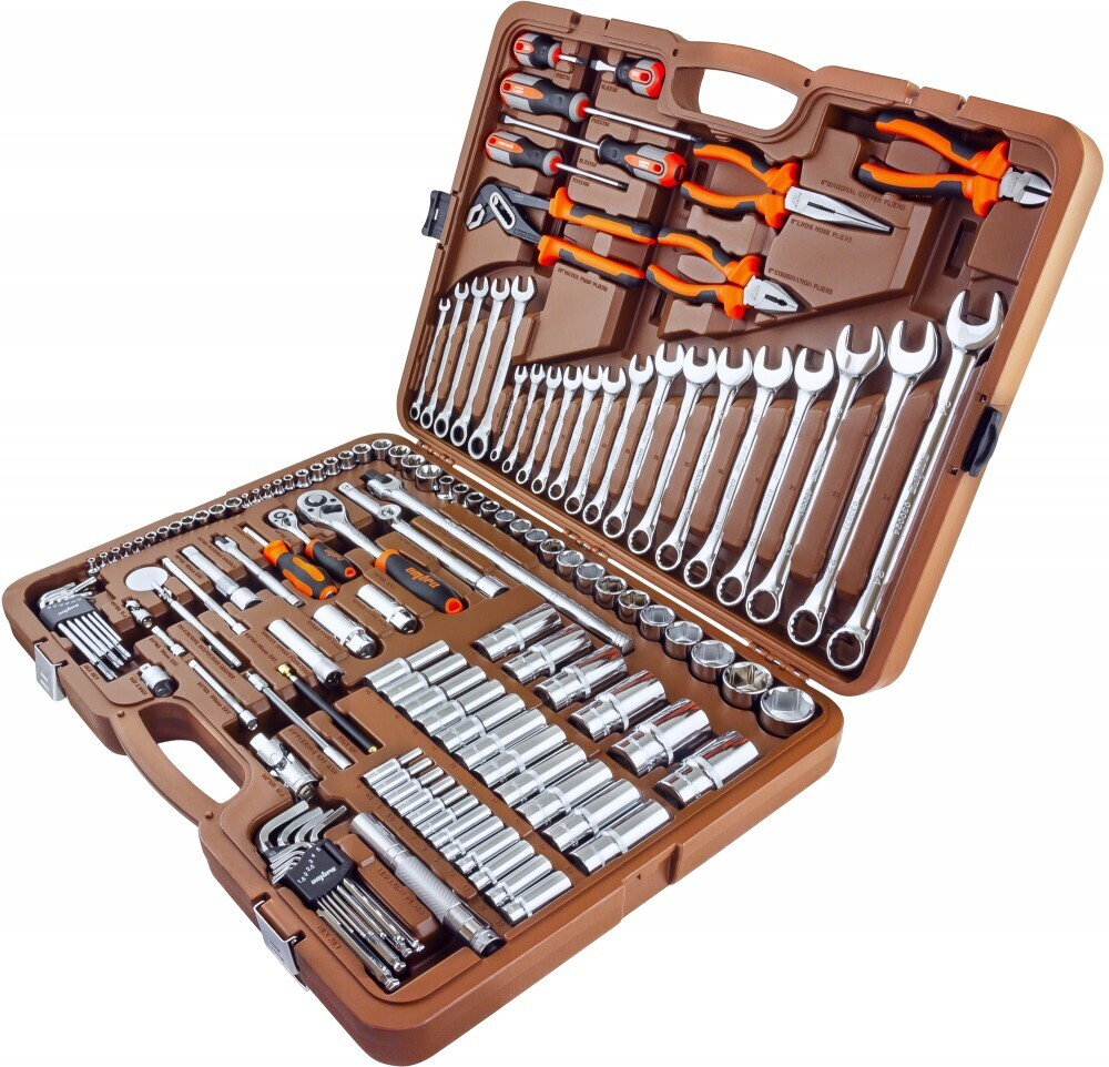 OMT141S Набор инструмента универсальный 1/4", 3/8" и 1/2"DR, 141 предмет