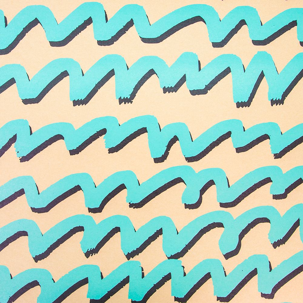 Упаковочная бумага, Крафт (0,7*1 м) Волны, 1 шт.