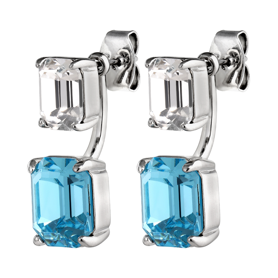 Серьги-трансформеры 2-in-1 Dyrberg Kern TETI SS AQUA / CRYSTAL 460007