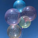 Шар (18"/46 см) Сфера 3D, Deco Bubble, Красный, Кристалл
