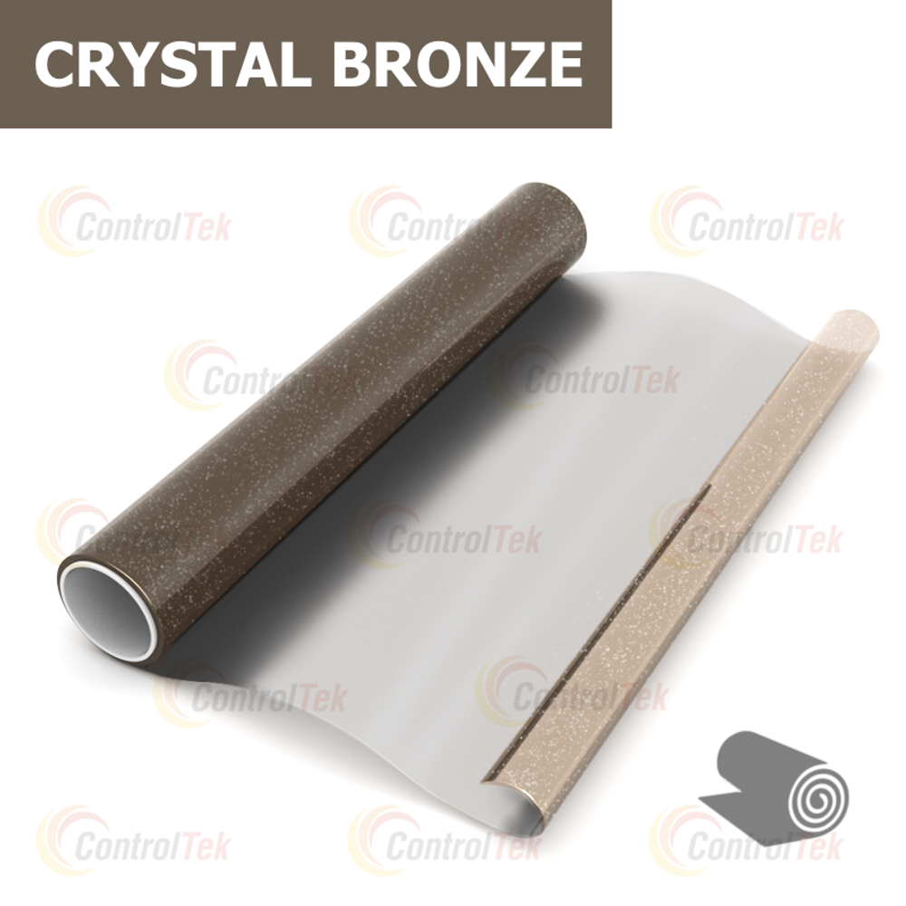 Пленка для окон декоративная CRYSTAL BRONZE ControlTek, рулон (размер 1,22x30м.)