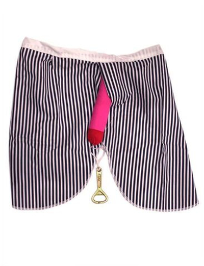 Фартук «Шалун» с открывалкой (Цвет: черный с белым)