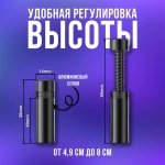 Подставка держатель для видеокарты, кронштейн с регулируемой высотой 49-80 мм, черный