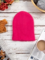 шапка ангора зимняя пушистая вязаная модная