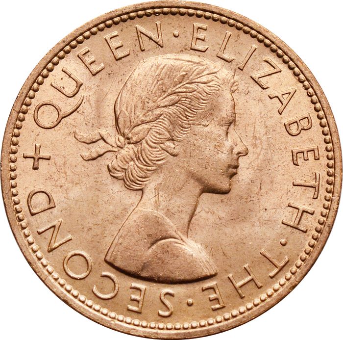 1 пенни 1964 Новая Зеландия UNC