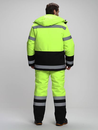 Костюм зимний "Дорожник-Ультра" полукомбинезон (лимон/черный)
