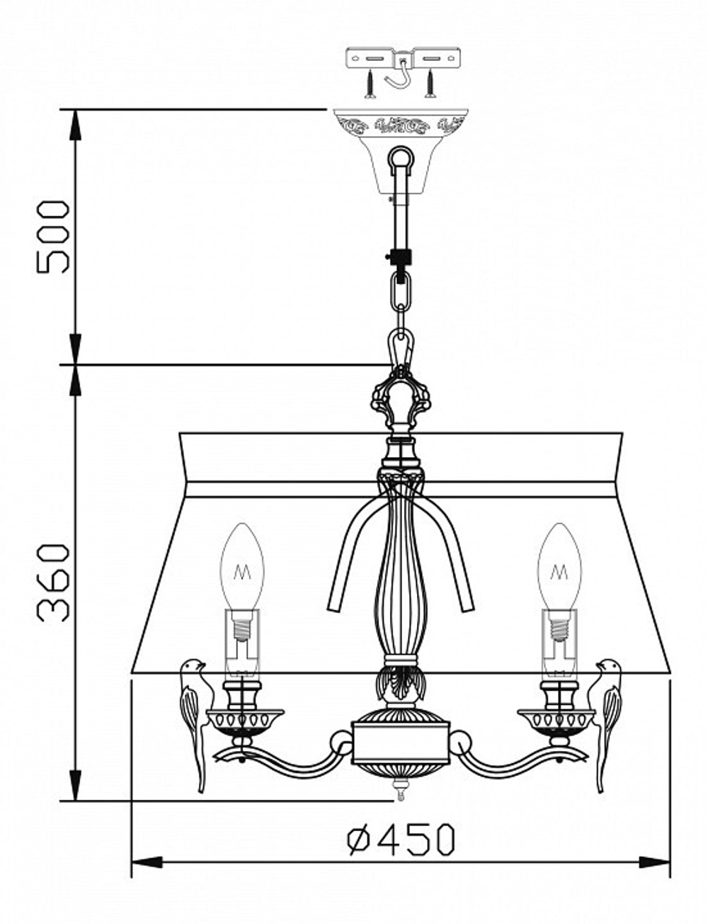 Люстра подвесная Maytoni Bird ARM013-33-W