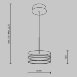 Подвесной светильник Maytoni DRESS CODE MOD348PL-L18BBS3K