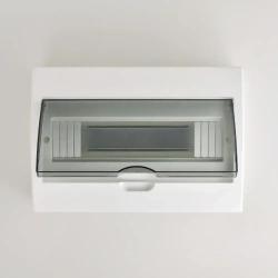 Бокс с прозр крышкой ЩРН-П-12 для наружной уст 12-и модульных устройств