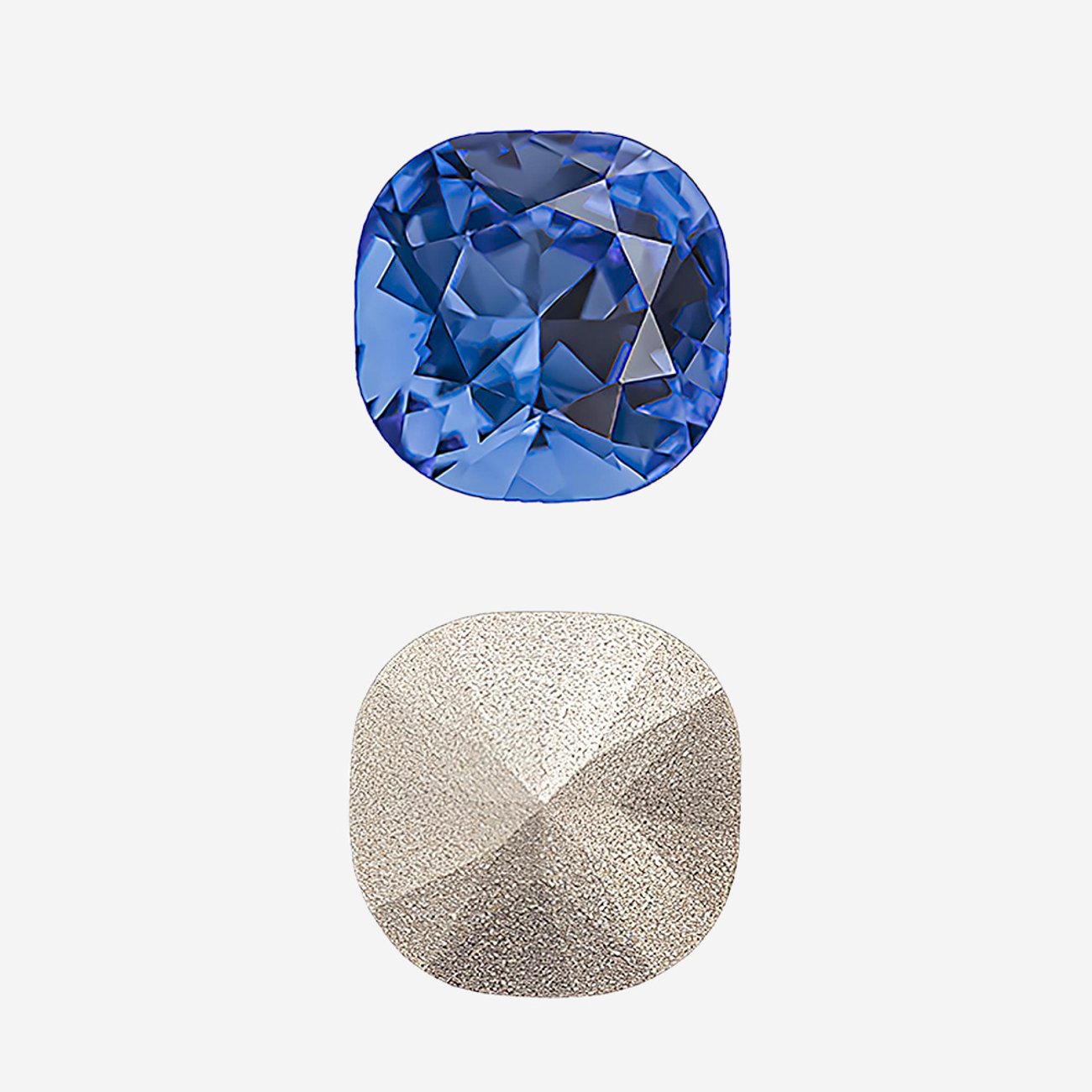 Кристалл Кушон (Сushion), оттенок "Сапфир"/"Sapphire", 12мм