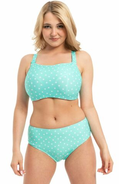 Аквамариновые плавки-слипы в горошек (Размер: XXL) (Цвет: аквамариновый)