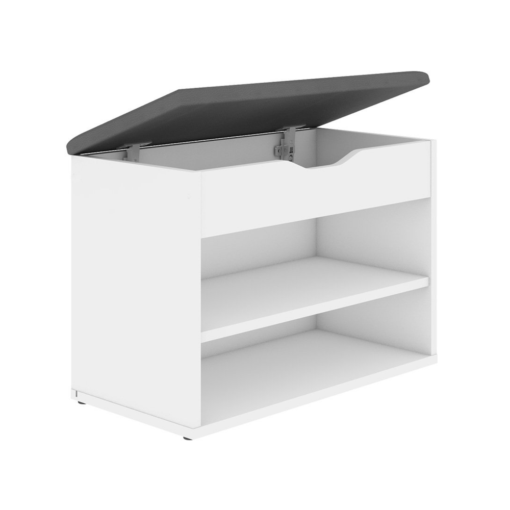 Тумба для обуви малая, цвет белый / антрацит 03