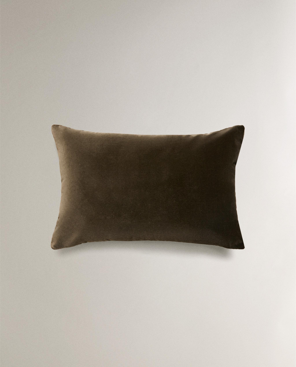 Zara Home наволочка декоративная из хлопка, хаки, 40x60 см