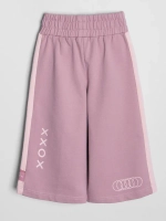 Летний костюм детский розовый, футболка и кюлоты