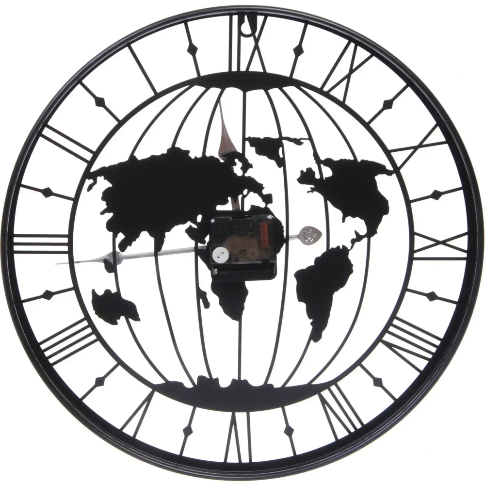 Часы настенные «LOFT HOME « 40см, карта мира
