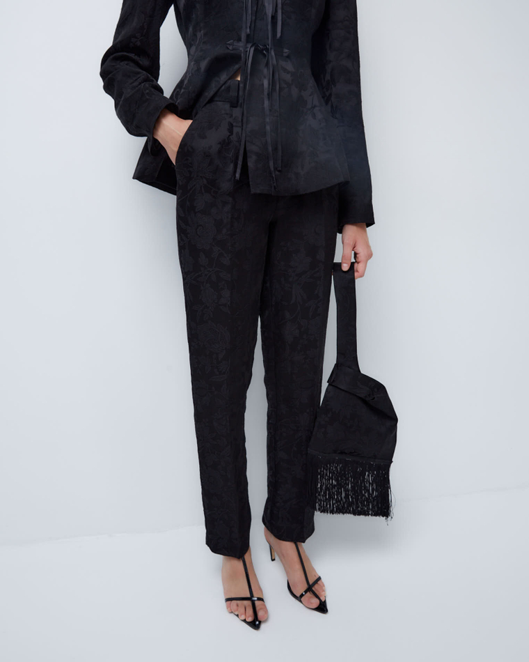 Сумка из жаккардовой вискозы Гуччи черный