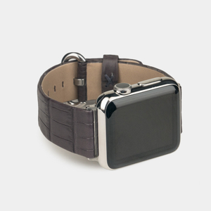 Ремешок для Apple Watch 40/41mm ST Classic из кожи крокодила, серого цвета