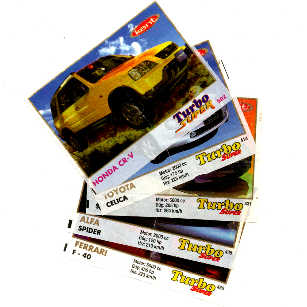 Вкладыши от жвачки Turbo Super 5 шт. Номера 414, 431, 435, 466, 502