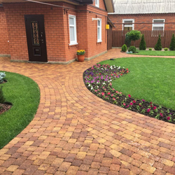 Тротуарная плитка КЛАССИКО - Листопад гранит Осень, комплект из 2 видов плит