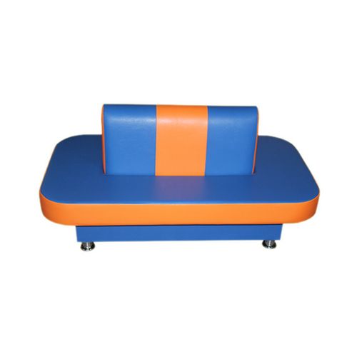Диван круговой для раздевания (овальный) сине-оранжевый