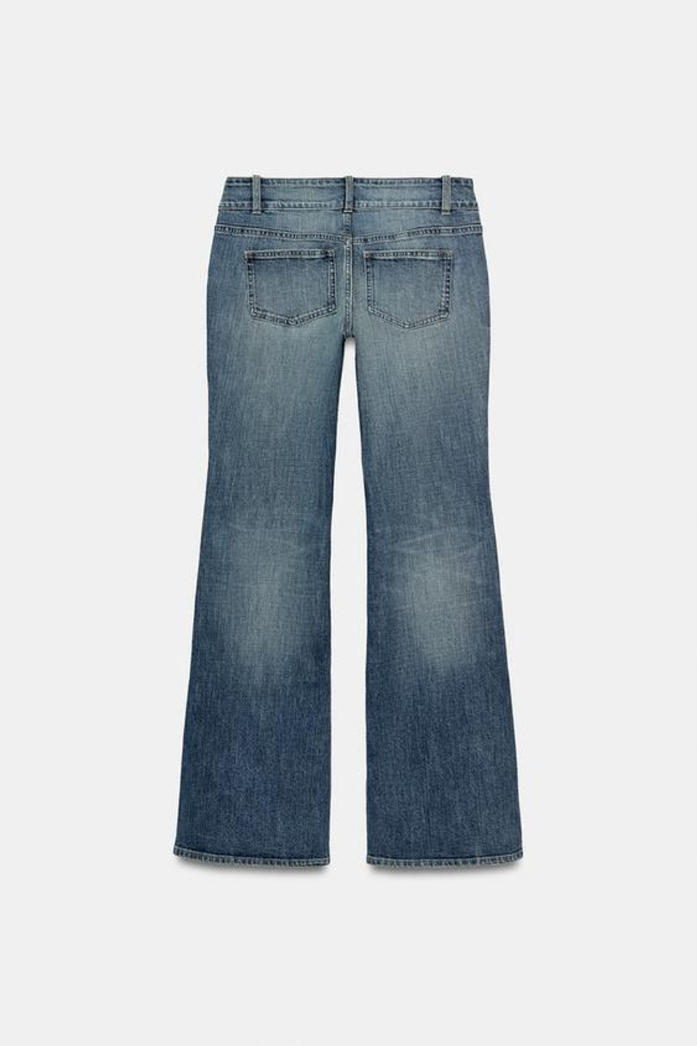 ZARA ДЖИНСЫ TRF BOOTCUT С НИЗКОЙ ПОСАДКОЙ, СИНИЙ