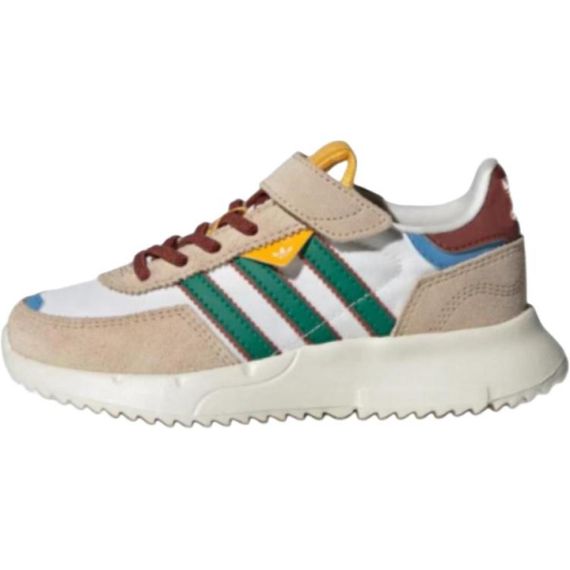 adidas originals Retropy F2 Детская повседневная обувь Низкий Топ Бело-зеленый Светло-янтарный Kids