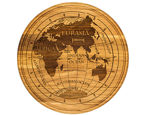 Доска разделочная и для подачи блюд большая "Старая карта"