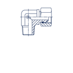 Соединение PFN90 BSP 5/8 - NPT 1/2