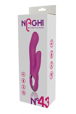 Розовый вибратор-кролик NAGHI NO.43 RECHARGEABLE DUO VIBRATOR - 23 см. (Цвет: розовый)