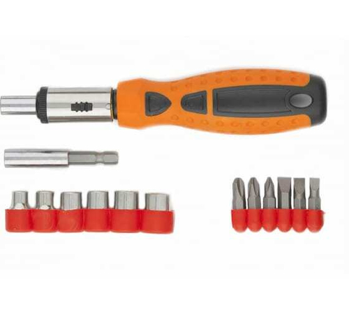 ОТВЕРТКА РЕВЕРСИВНАЯ SPARTA  БИТЫ И ТОРЦЕВЫЕ ГОЛОВКИ 14ПРЕД 115565